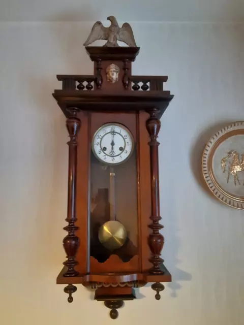 Antique Junghans wooden wall clock