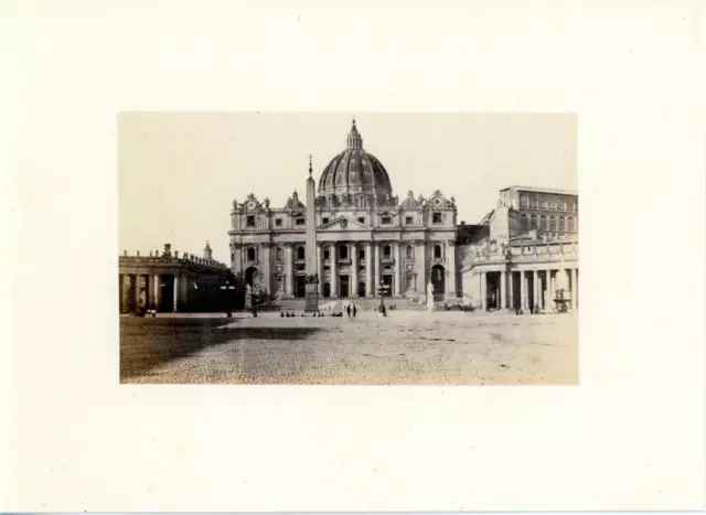 Italie, Rome, basilique Saint-Pierre Vintage albumen print,  Tirage albuminé