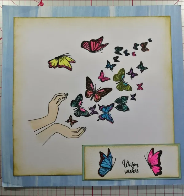 7 klare Silikon Stempel Schmetterlinge Gefühl Kartenherstellung Sammelalbum Journal 3