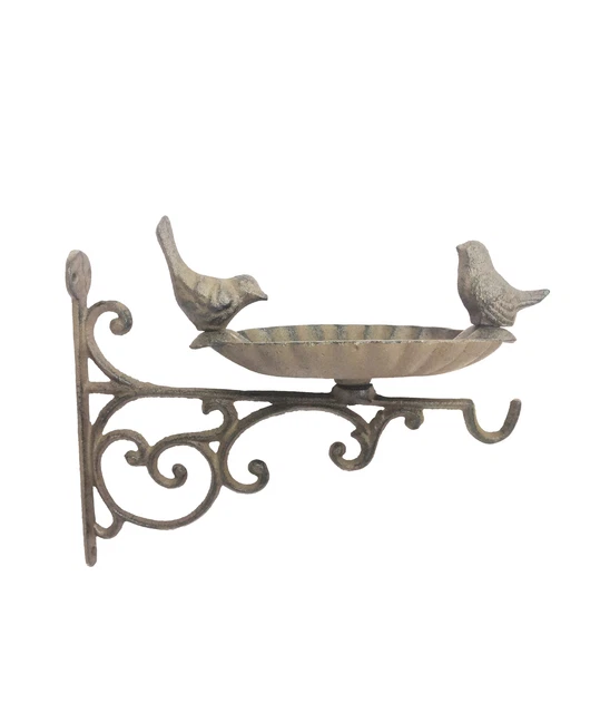 Vogelfutterstation Futterschale Wandhängung 23 x 30 x 14 cm Gusseisen, Dehner