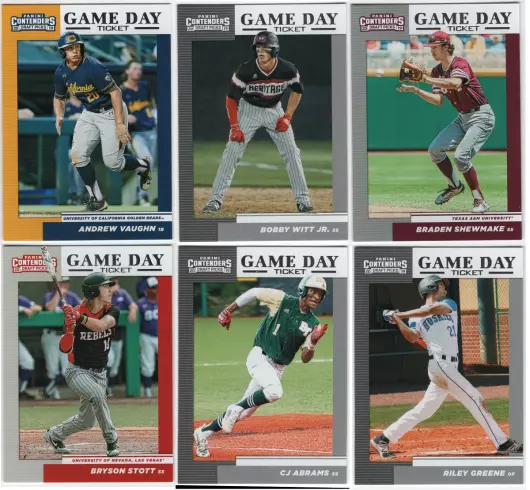 2019 Panini Contenders Draft Baseball - Game Day Tickets - Choose Card #'s 1-20