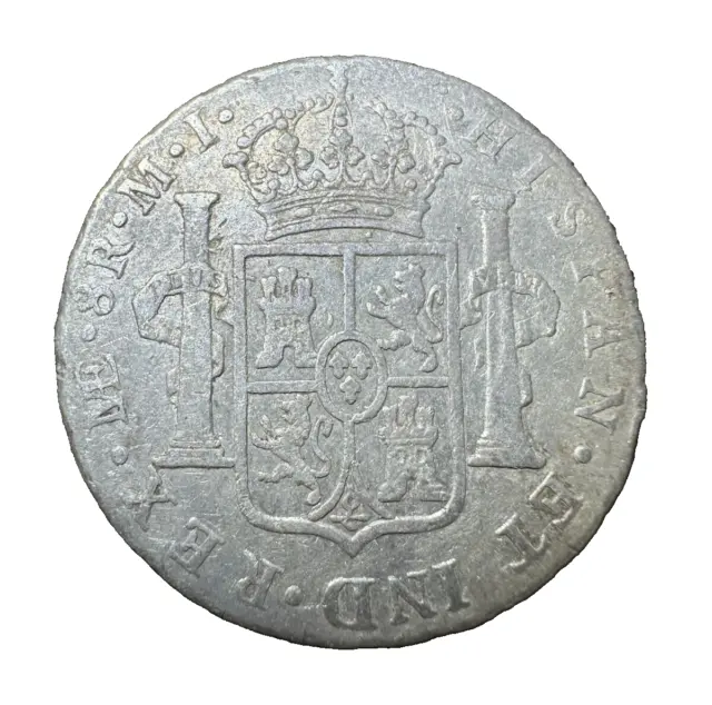 8 Reales 1783 Bust Dollar Hispan Peru Spanish Colonial, Carolus III, ME, MI