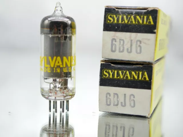 2x Sylvania 6BJ6 Sylvania CV3909 E99F Audio HiFi Tube Röhre NEW in Box