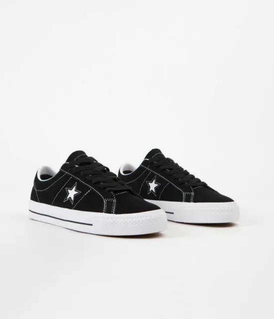 Cons Shoes One Star Pro Low Black White White Suede Converse Skateboard Sneakers