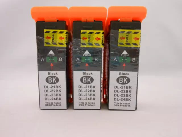 Black Ink Cartridge for Dell V313W V515W V715W P713W 513w Series 21 22 23 24 3PK