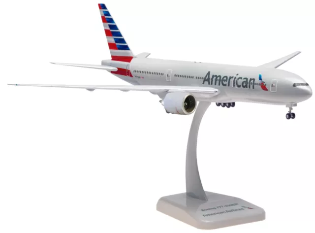 American Airlines Boeing 777-200 1/200 scale desk model NEW Hogan