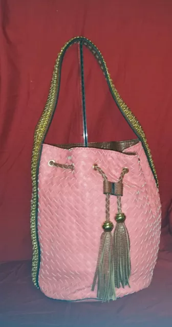 Melie Bianco all sequin tribal motif large hobo bag anthro