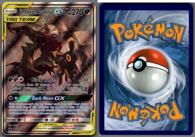 2020 Pokemon, Sun & Moon Promos, #SM241 Umbreon & Darkrai GX, Black Star Promo