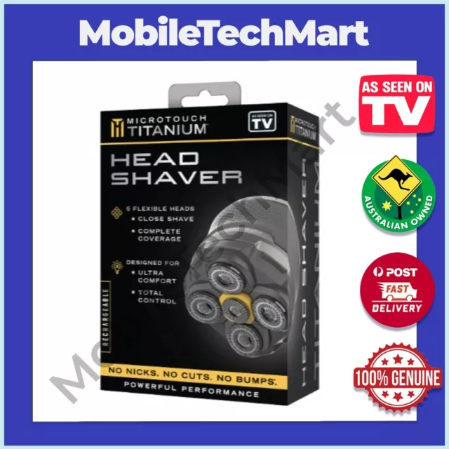 MicroTouch Titanium Head Shaver◉As Seen On TV◉Adjusts Contour & Curve of Head◉OZ
