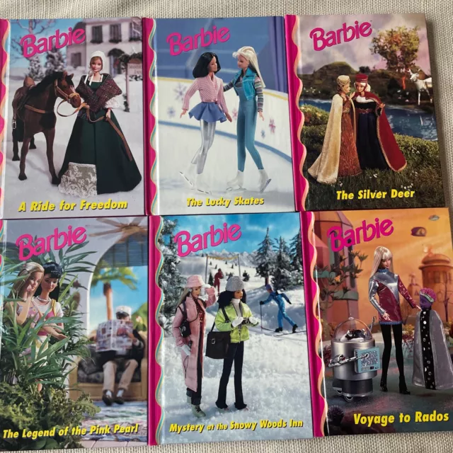 Vintage Lot 30 Barbie & Friends Book Club Books Hardcover Pink 90s Grolier EUC 2