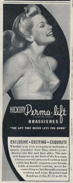Magazine Ad - 1944 - Perma-Lift Bra's - World War II