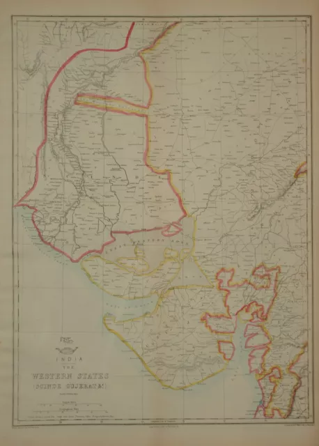 India.western States (Scinde Gujerat)..... By Edward Weller 1863.