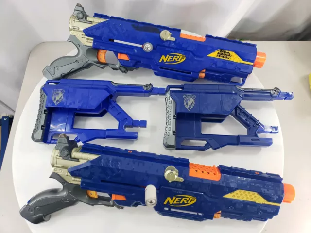 NERF N-Strike Longstrike CS-6 Sniper Rifle Blaster Dart Gun Lot Replaced Handles