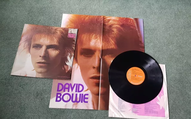 DAVID BOWIE Space Oddity VINYL LP ORIGINAL 1ST PRESSING + POSTER