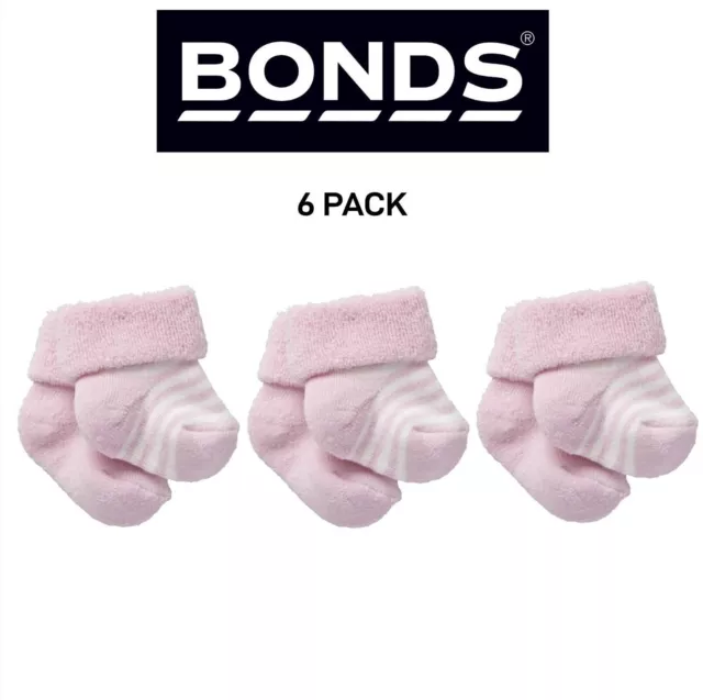 Bonds Baby Wondersock Super Soft Cotton and Durable Comfy 6 Pack R6289T