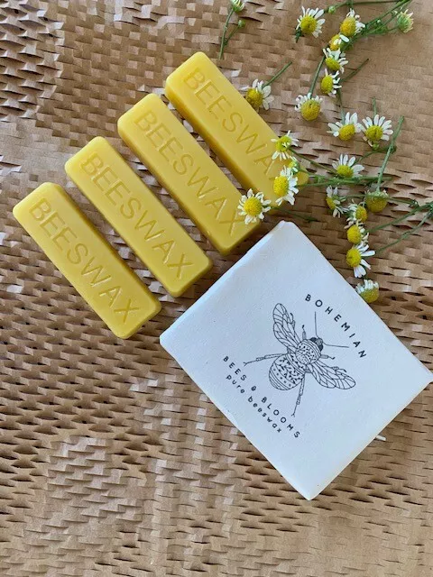 Set of 4 blocks  100% Natural PURE Australian Beeswax DIRECT from BEEKEEPER