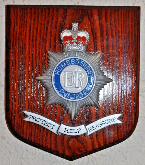 Humberside Police mess wall plaque shield crest Constabulary