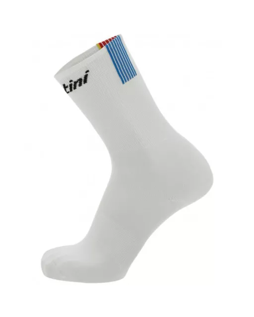 Santini Triumph Tour De France Official Socks High, White