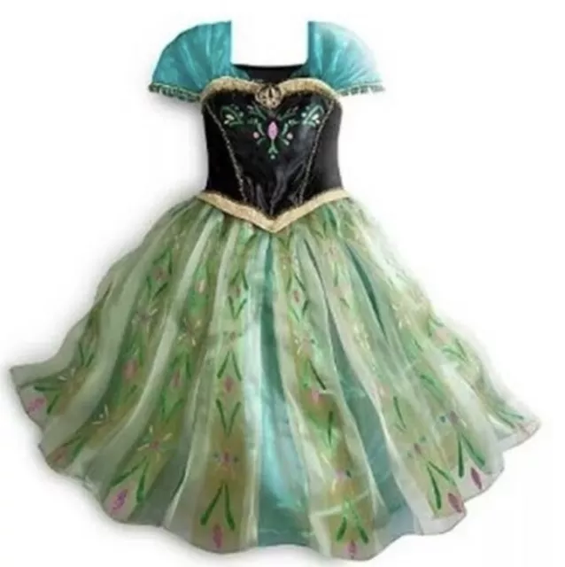 Disney Store costume d'Halloween gelé princesse Anna robe filles 9/10 NEUF