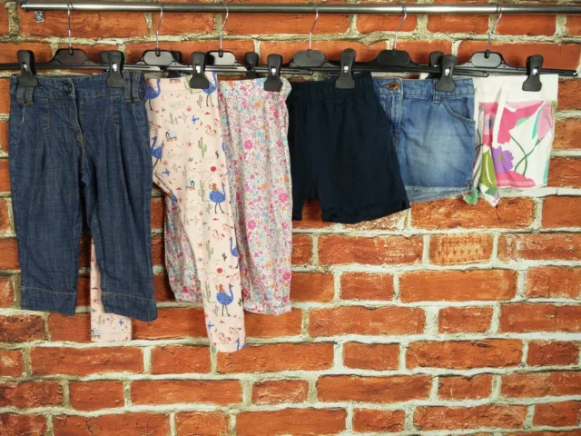 Girls Bundle Aged 4-5 Years Next M&S Leggings Jeans Shorts Denim Floral 110Cm