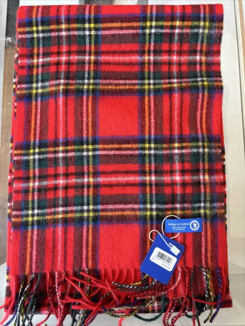 McRae’s Of Scotland Warm & Soft 100% Lambswool Royal Stewart Clan Scarf