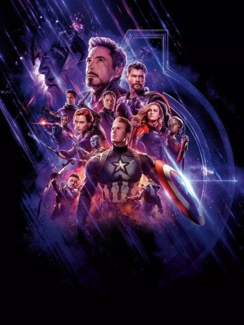 Avengers Endgame Marvel Textless Movie Poster Film Art A4 A3 A2 A1 Print Cinema