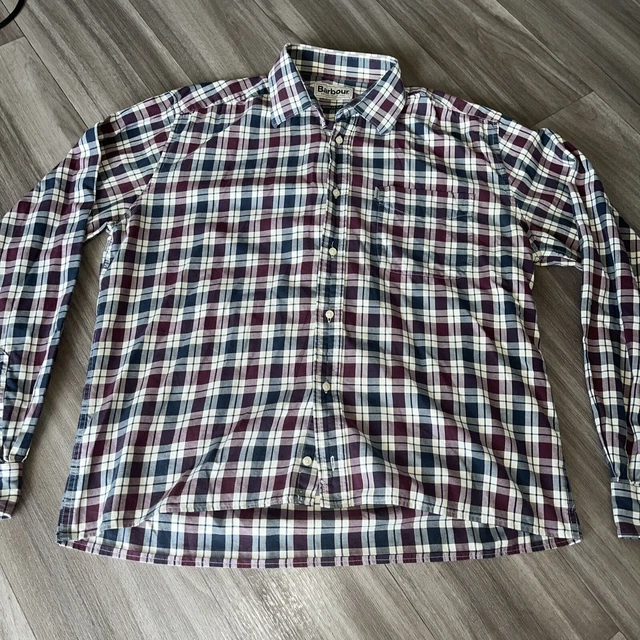 Camicia a scacchi Barbour vestibilità regolare a maniche lunghe con bottoni taglia media