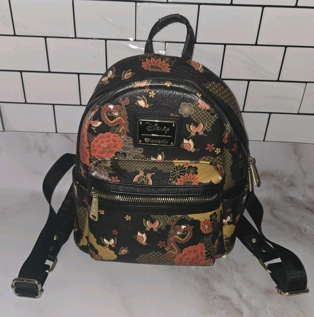 LOUNGEFLY DISNEY MULAN Mushu Floral Mini Backpack & Mushu  display picture 1