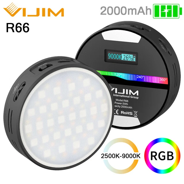 Mini lampe vidéo RVB LED pour éclairage de photographie lumière de remplissage