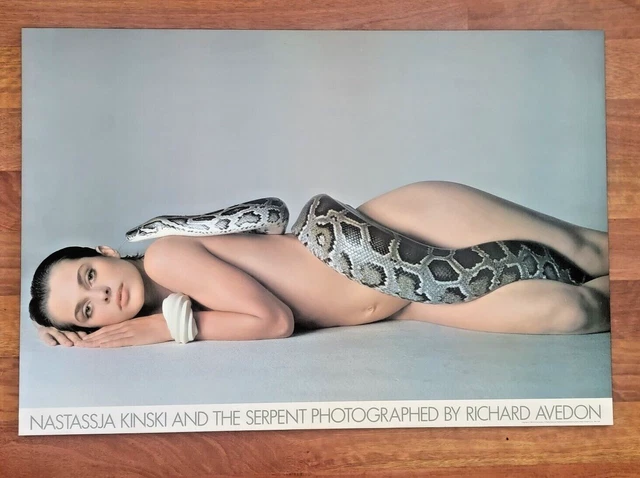 Nastassja Kinski And The Serpent by Richard Avedon 1981 On Art Board 36" X 24”