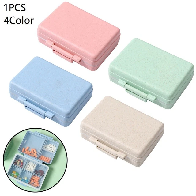 Cómodo pastillero diario 9 compartimentos recipiente impermeable portátil