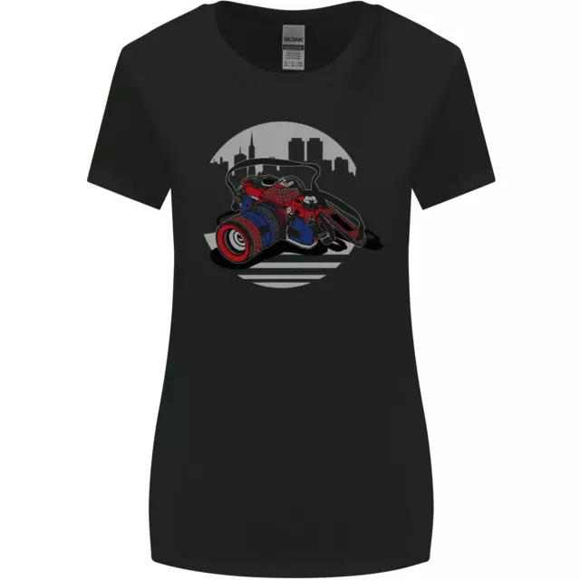 T-shirt donna taglio più largo fotocamera supereroe