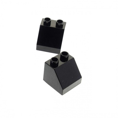 x1 Tuile Toit Roof Tile 2x2x1 1/2 Duplo LEGO DUPLO 6474 White Blanc 