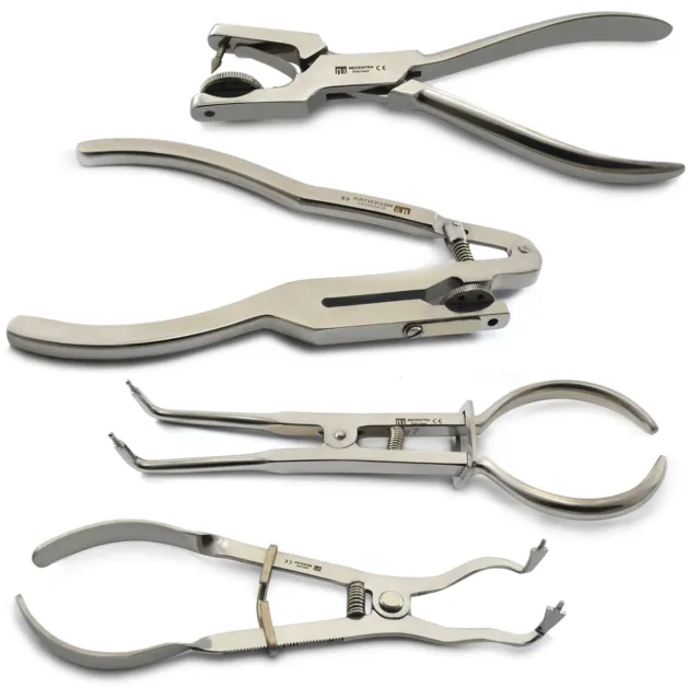 X4 Rubber Dam Ainsworth Punch Hole Pliers Stokes Restorative Light Ivory Forceps