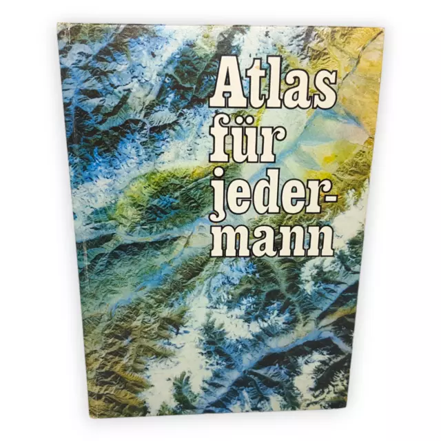 Atlas für jedermann 1983 VEB Hermann Haack Gotha DDR Bild Geografie Karten Buch