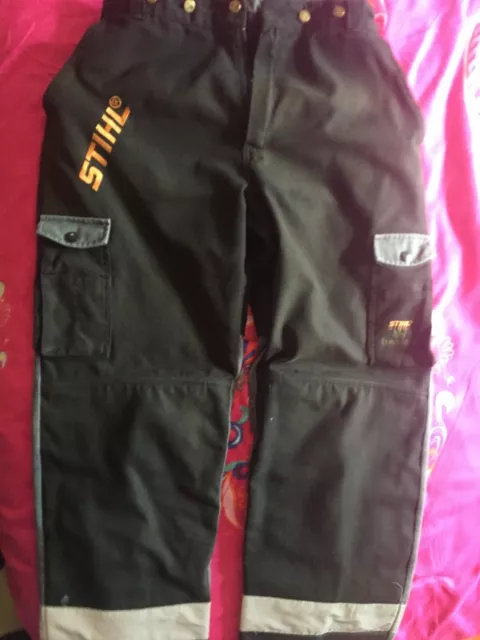 Stihl Forest Wear Work Trousers. 32/34 Waist 32 Leg 72 Inside Leg.