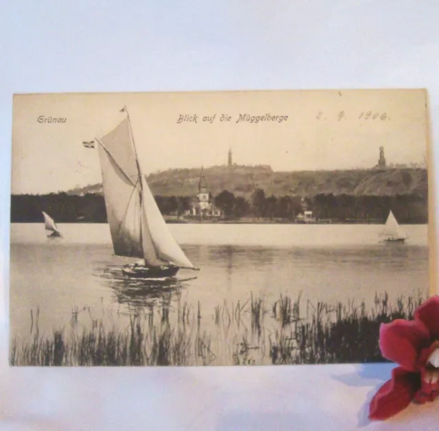 AK Berlin Köpenick Grünau 1903 Blick auf die Müggelberge Postkarte / ev 264(44)
