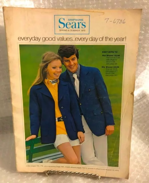 Simpsons Sears 1972 Spring and Summer Catalog - Fair -Heavier Wear-FREE SHIP