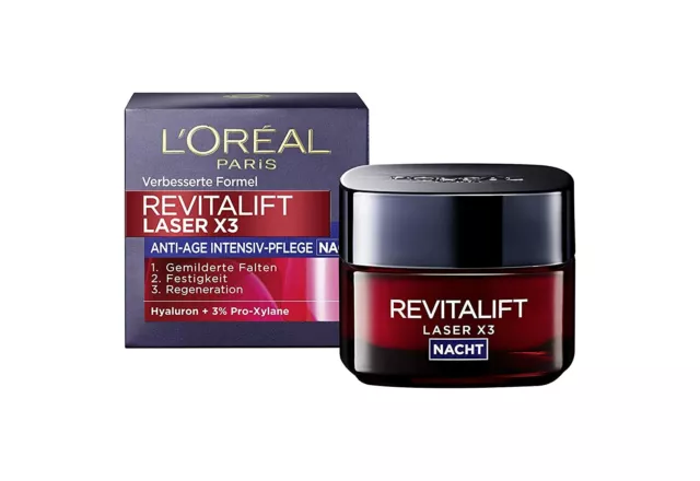 L'Oréal Paris RevitaLift Laser X3 Anti-Age Intensiv-Pflege Nacht 2x50ml