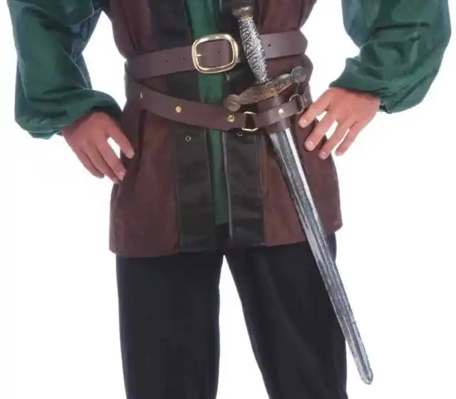 Double Wrap Belt Scabard Medieval Fancy Dress Halloween Adult Costume Accessory