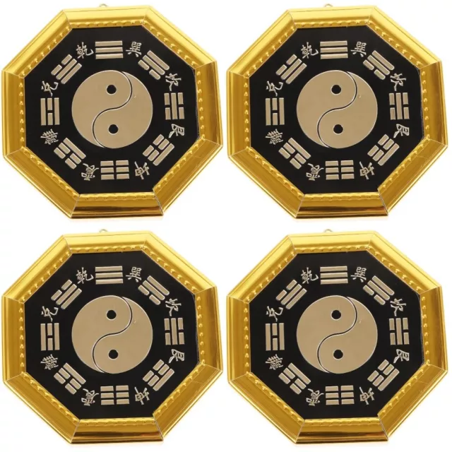 4 PCS Yin Yang Acht Diagramme Spiegel - Bagua-Ornament Anhänger