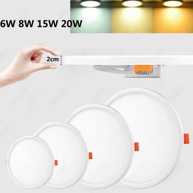 6W/8W/15W/20W LED Panel Leuchte Lampe Deckenlampe Einbau Unterputz Ultraslim