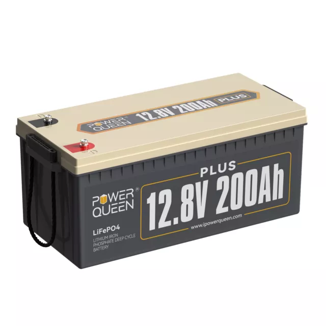 Power Queen 12V 200Ah Plus Lithium Batterie LiFePO4 Akku 200A BMS für Wohnungen