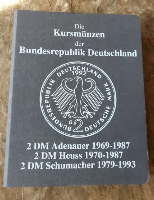 2 Mark Adenauer Heuss Schumacher ADFGJ 1969 -1993 BRD DEUTSCHLAND  SAMMLUNG KMS