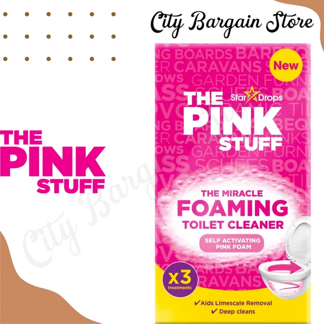 NEW THE PINK Stuff Miracle Foaming Toilet Cleaner 300g 3x100g
