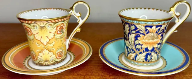 Kaiser Porcelain Demitasse Cups and Saucers - Bone China, Gold Gilt