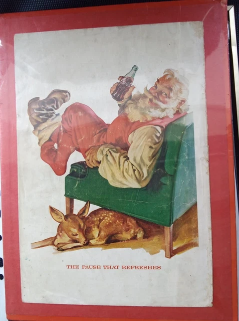 COCA COLA COKE Orig Magazine Ad 1958 The Pause That Refreshes Santa ...