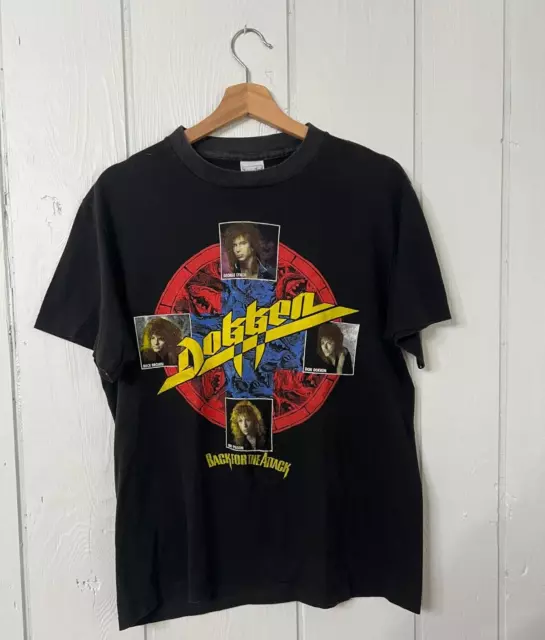 Dokken 1987 Back for the Attack George Lynch Vintage Concert Tour T Shirt Large