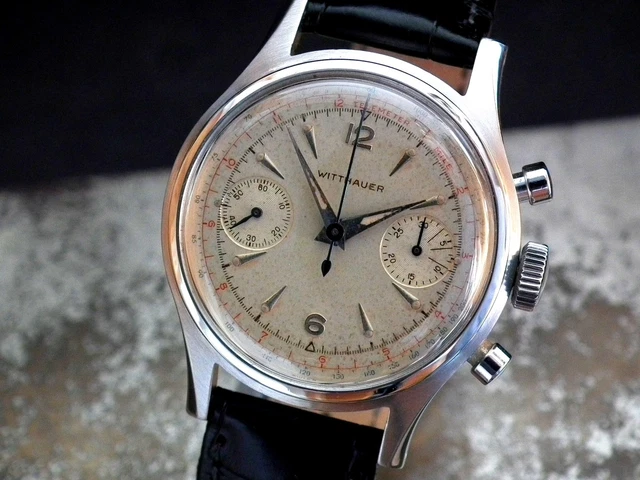 COLLECTOR CONDITION 1950 S 35mm Wittnauer Chronograph 3256 Gents