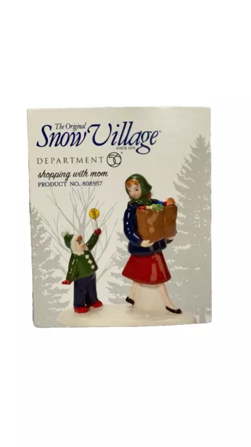 Mib! Dept 56 Snow Village Shopping With Mom